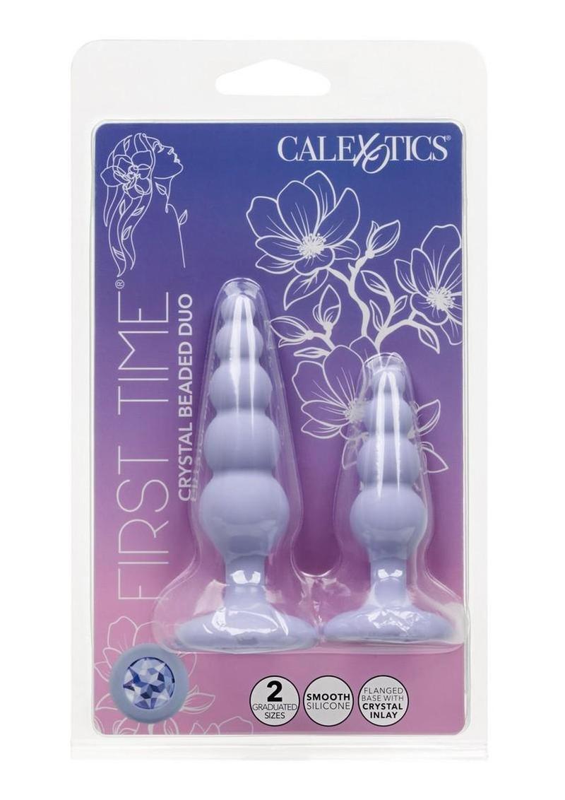 First Time Crystal Beaded Duo Silicone Anal Probe