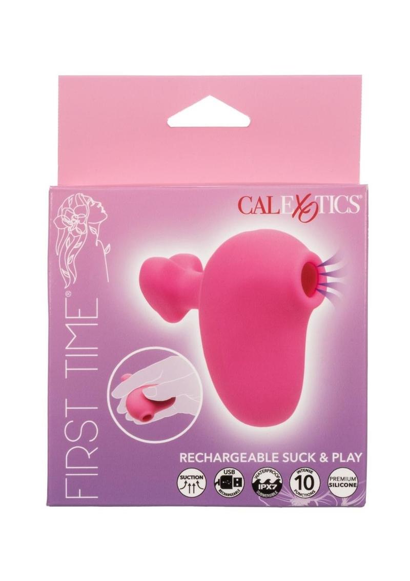 First Time Rechargeable Silicone Suck and Play Clitoral Stimulator