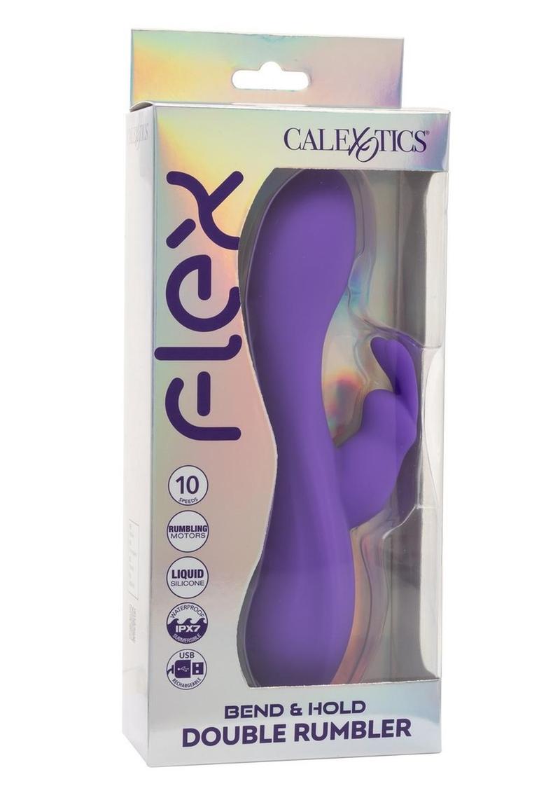 Flex Bend and Hold Double Rumbler Rechargeable Silicone Vibrator