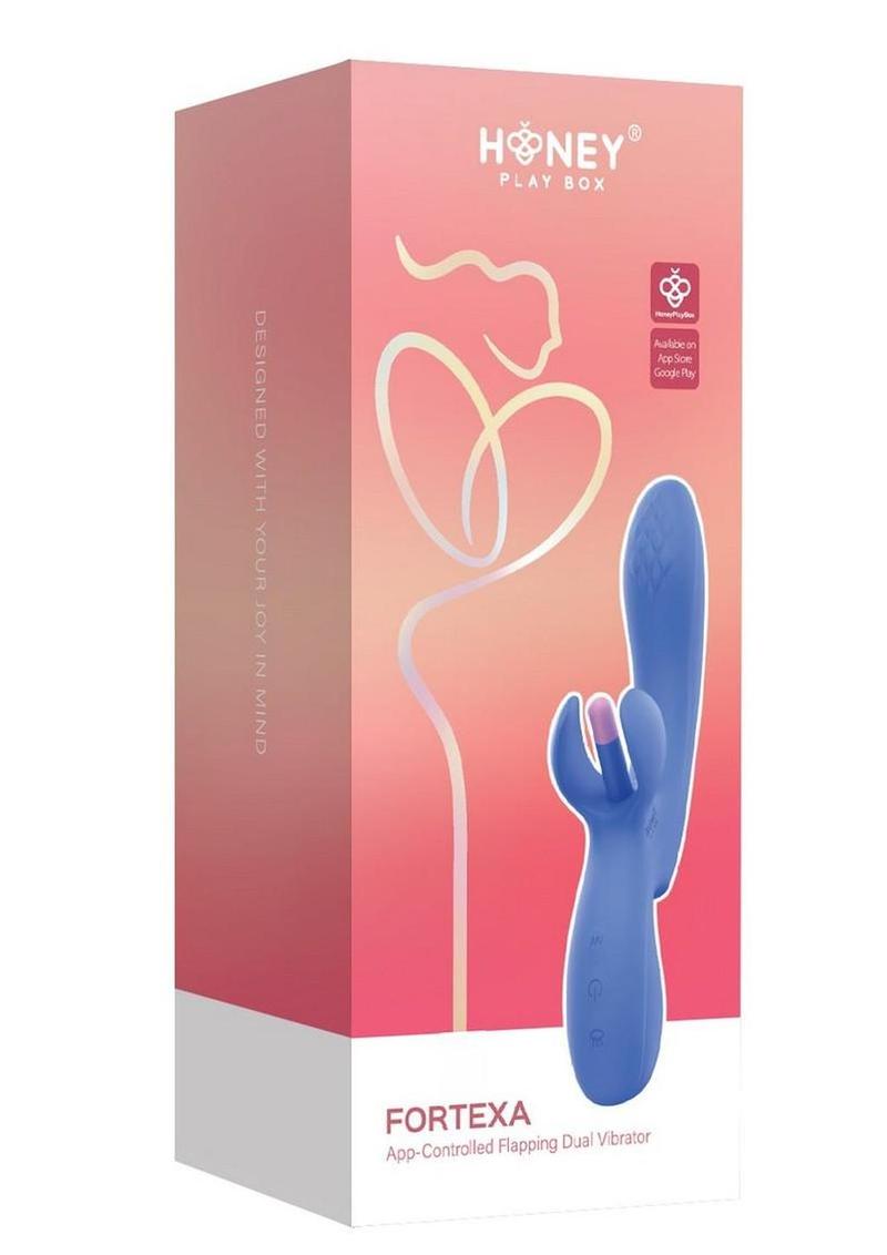 Fortexa Kinky Finger Flapping Rechargeable Silicone Clit and G-Spot Vibrator with App Control