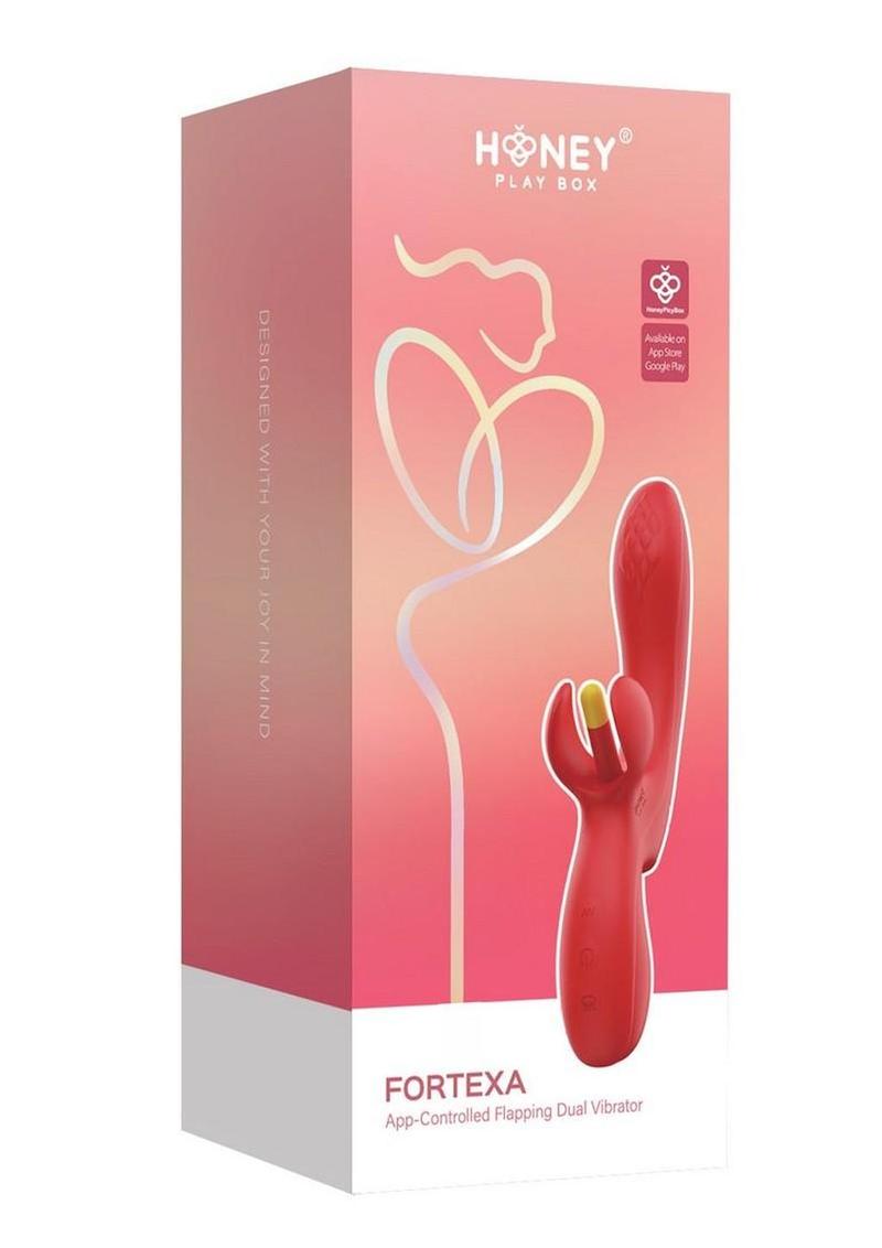 Fortexa Kinky Finger Flapping Rechargeable Silicone Clit and G-Spot Vibrator with App Control