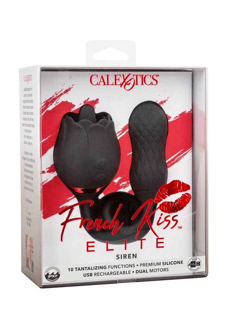 French Kiss Elite Siren Rechargeable Silicone Vibrator with Clitoral Stimulator