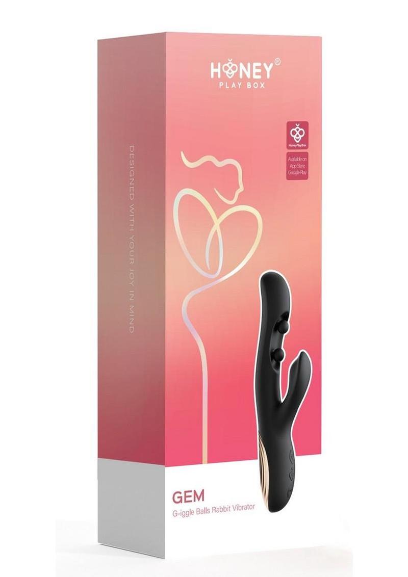 Gem Pressure Sensing App-Controlled Twin Balls Rabbit Vibrator