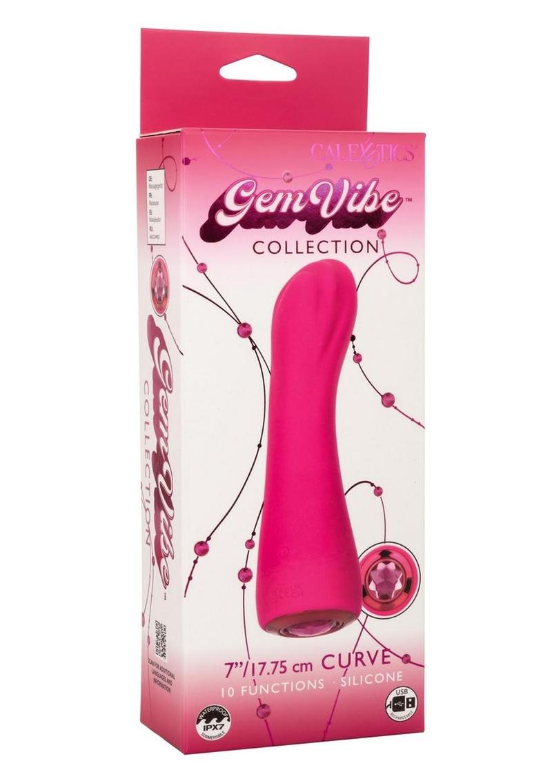 Gem Vibe Collection Curve Rechargeable Silicone G-Spot Vibtator