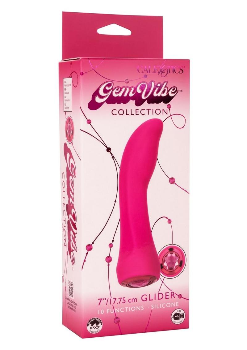 Gem Vibe Collection Glider Rechargeable Silicone G-Spot Vibrator