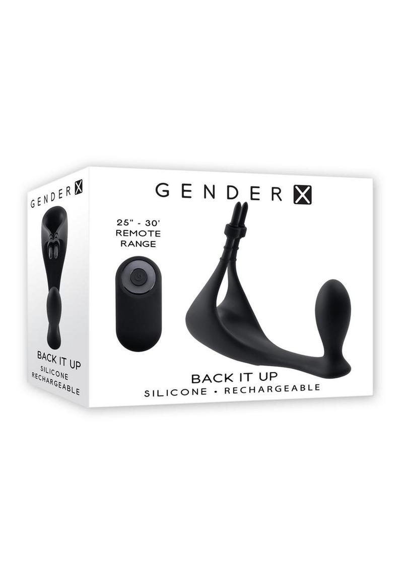 Gender X Back It Up Rechargeable Silicone Vibrating Butt Plug with Remote