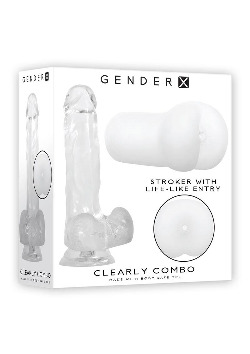 Gender X Clearly Combo Dildo and Stroker Kit