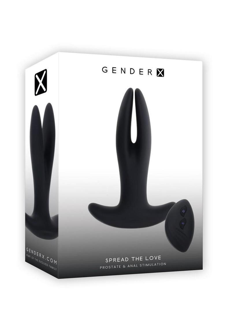 Gender X Spread The Love Rechargeable Silicone Vibrating Anal Plug with Remote Control