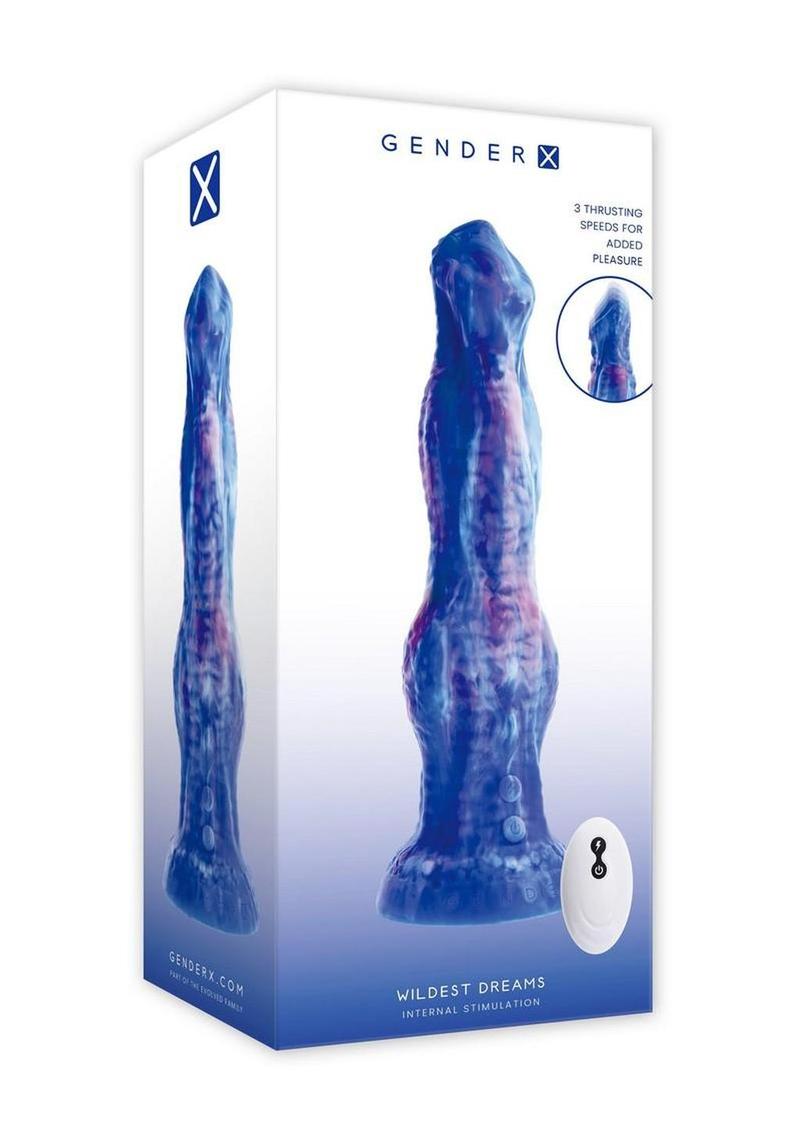Gender X Wildest Dreams Rechargeable Silicone Vibrating Dildo with Remote Control