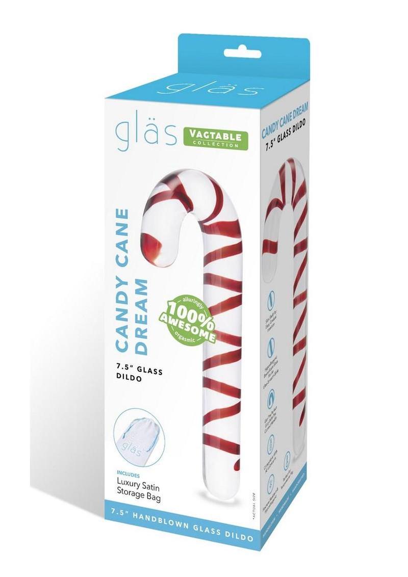 Glas Candy Cane Dream Glass Dildo