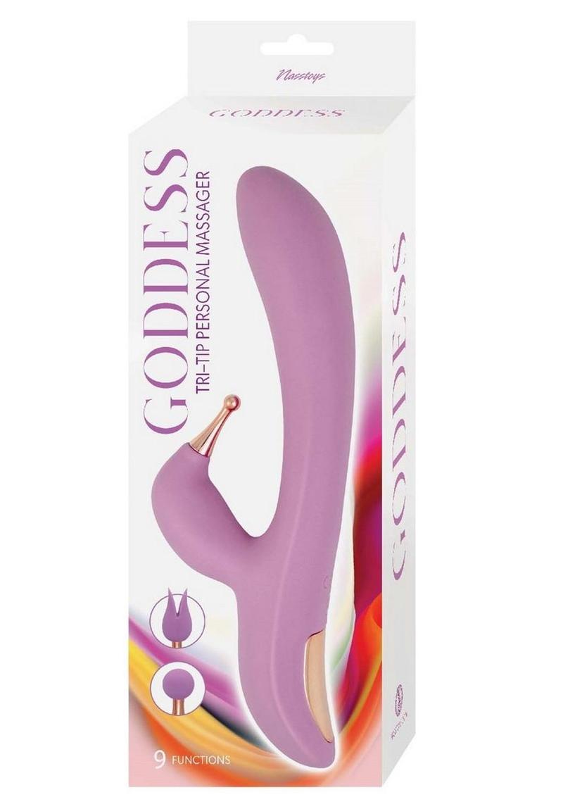 Goddess Tri-Tip Rechargeable Silicone Personal Vibrator