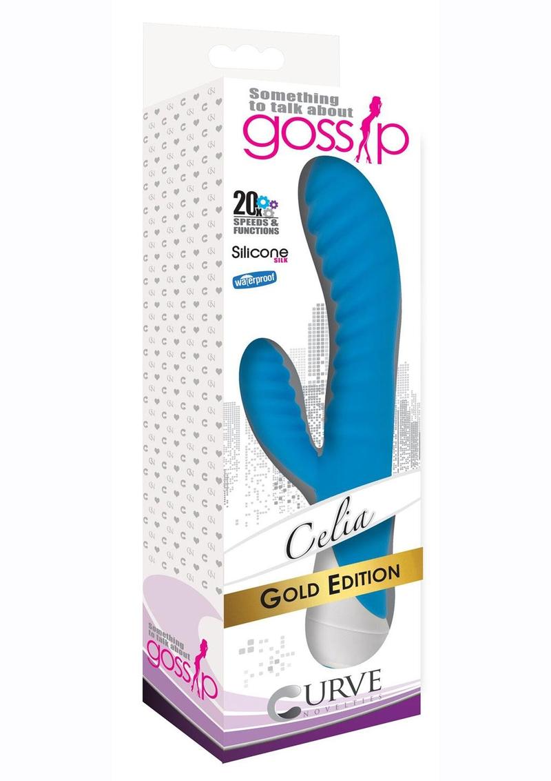 Gossip Celia 20x Ribbed Silicone Rabbit Vibrator