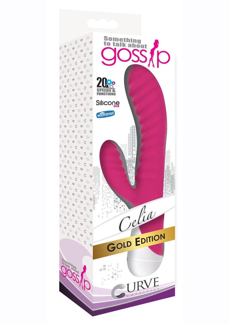 Gossip Celia 20x Ribbed Silicone Rabbit Vibrator