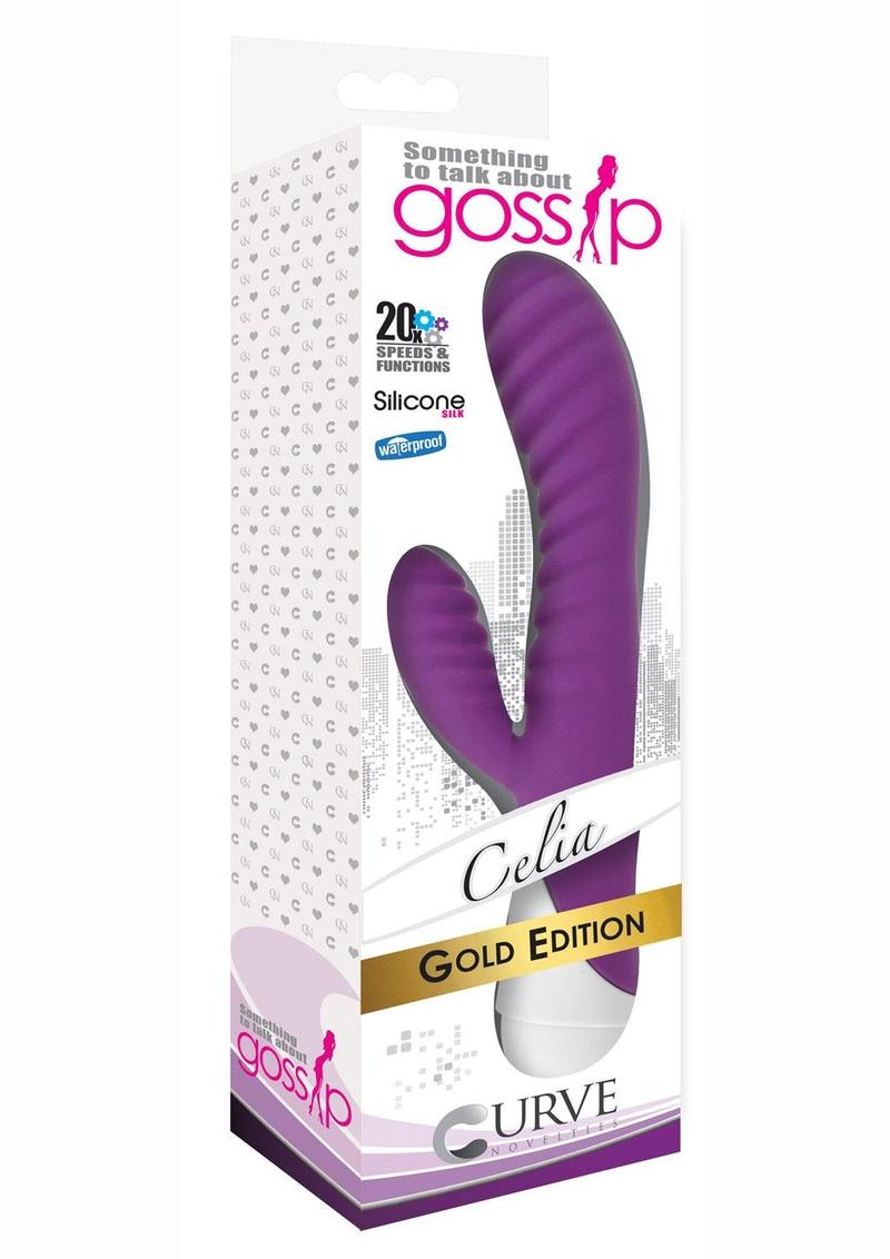 Gossip Celia 20x Ribbed Silicone Rabbit Vibrator