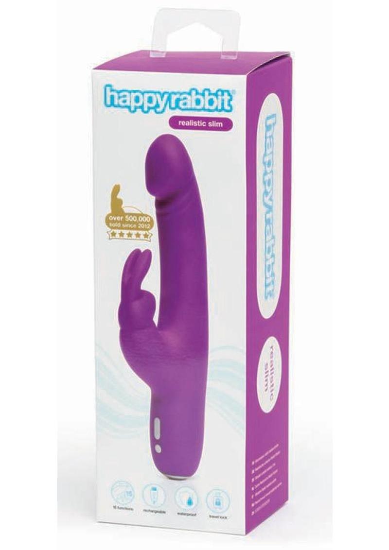 Happy Rabbit Slimline Realistic Silicone Rabbit Vibrator