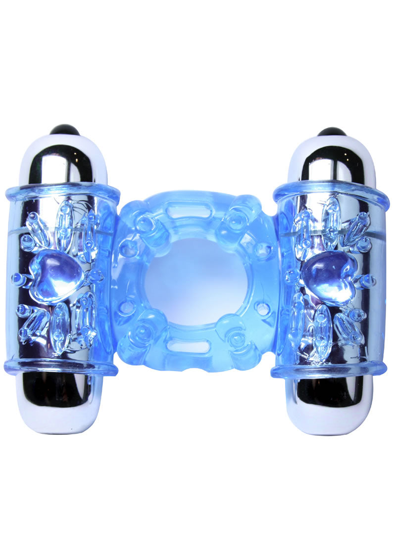 Hero Dual Mega Love Bullet Cock Ring