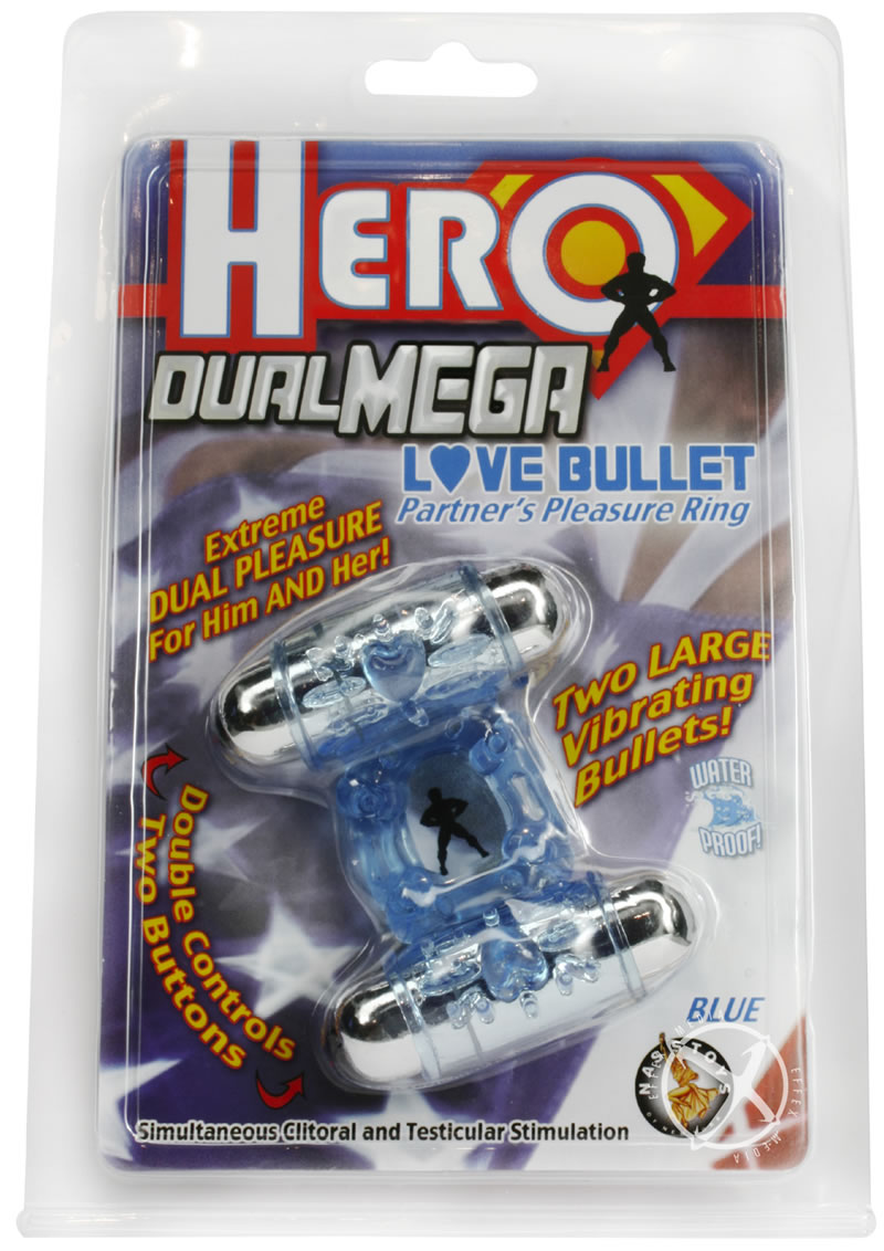 Hero Dual Mega Love Bullet Cock Ring