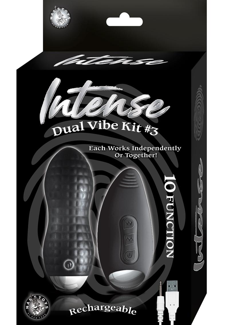Intense Dual Vibe Kit # 3 Rechargeable Silicone Vibrators