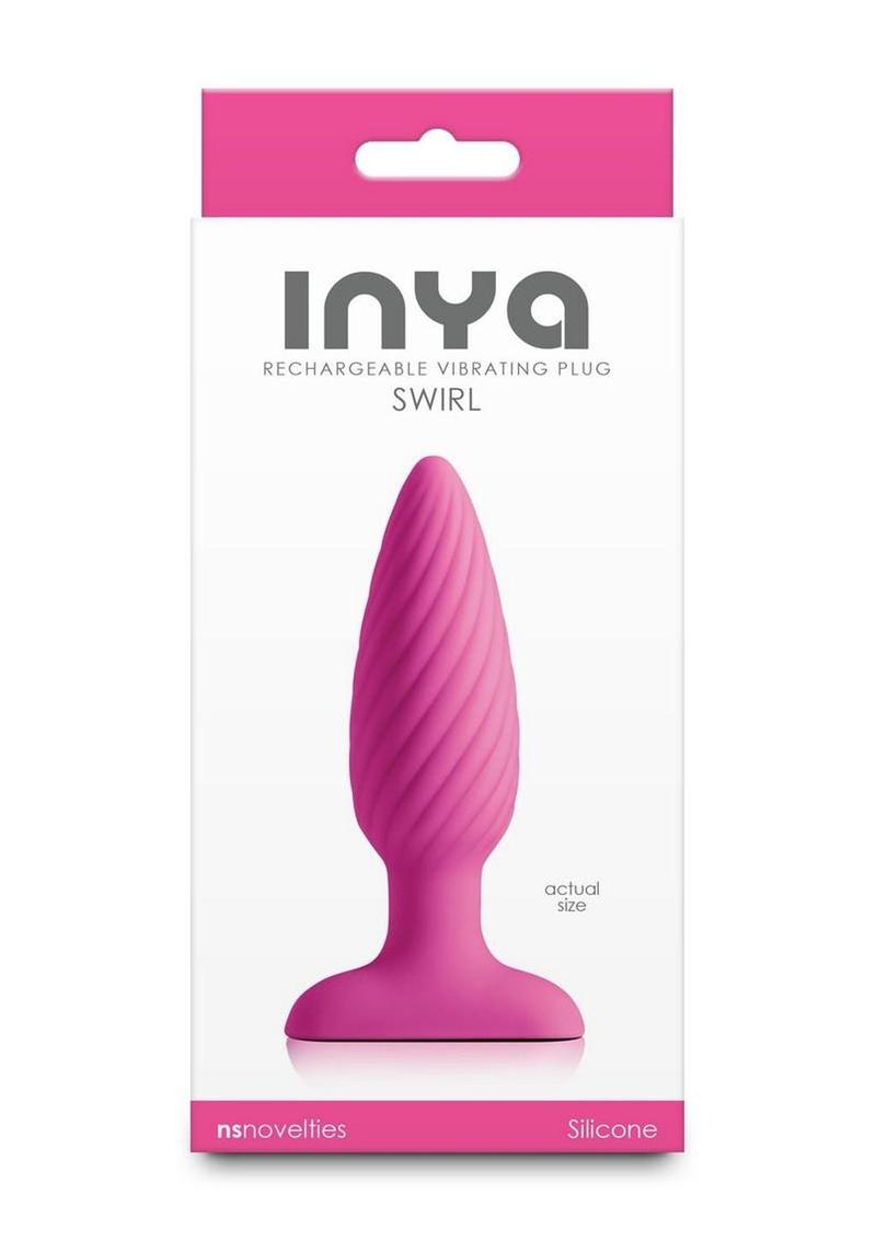 Inya Swirl Rechargeable Silicone Ribbed Anal Plug