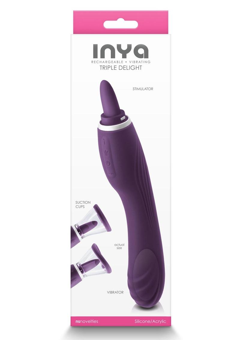 Inya Triple Delight Rechargeable Silicone Vibrator