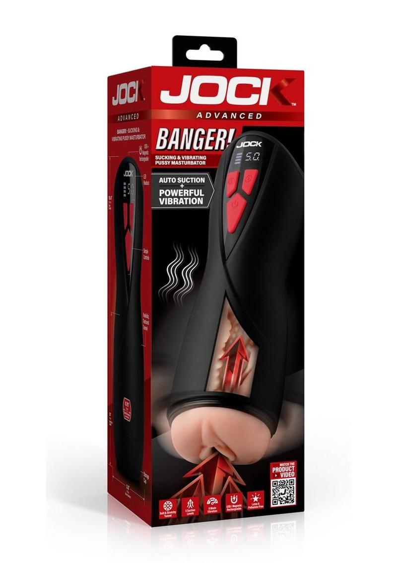 Jock Banger Sucking and Vibrating Pussy Rechargeable Masturbator