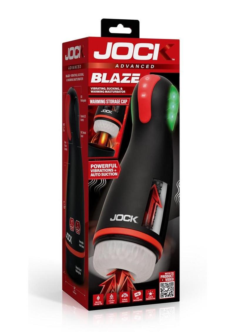 "Jock Blaze Vibrating, Sucking and Warming Rechargeable Masturbator"