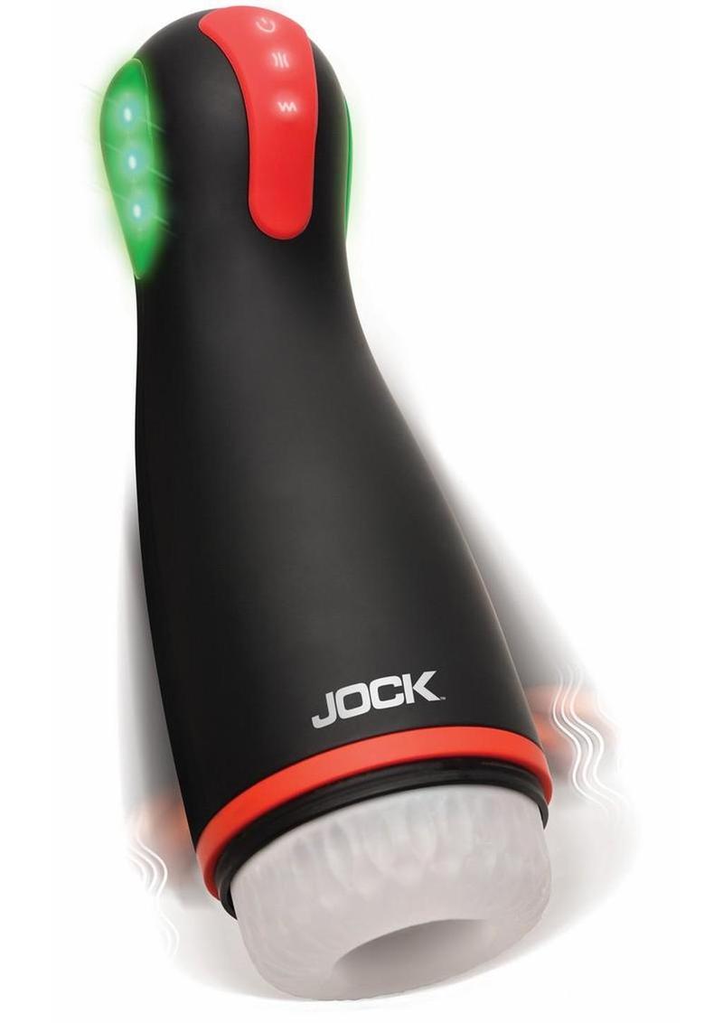"Jock Blaze Vibrating, Sucking and Warming Rechargeable Masturbator"