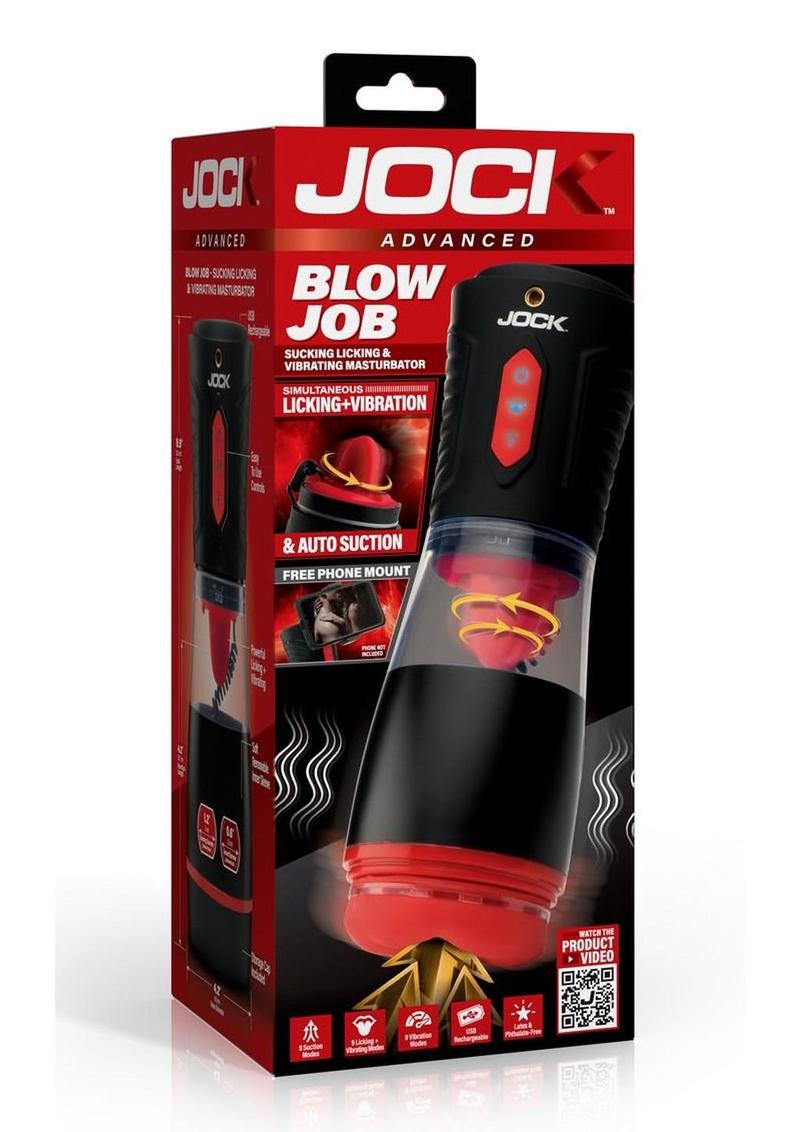 Jock Blow Job Sucking Licking and Vibrating Rechargeable Masturbator