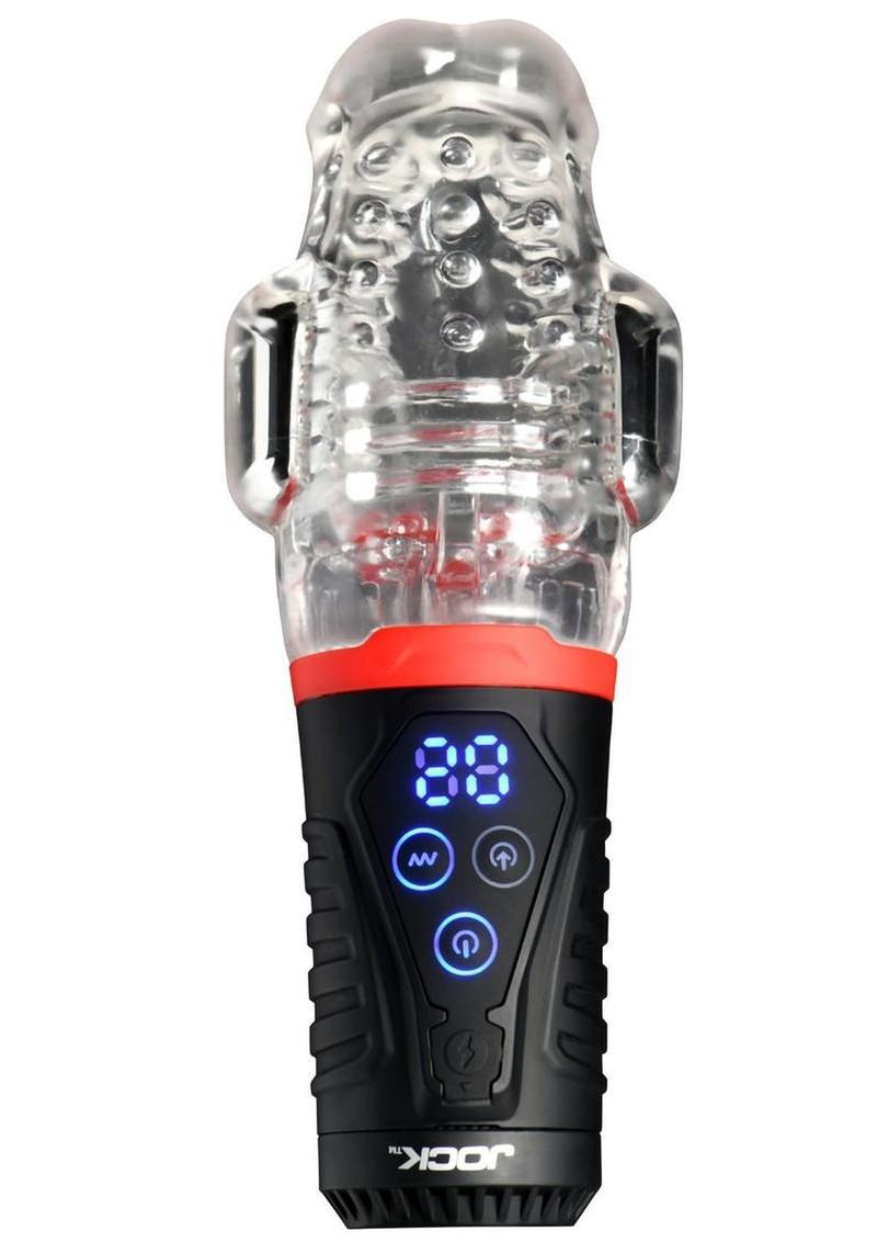Jock Power Suck Sucking and Vibrating Rechargeable Masturbator with Remote - Mouth