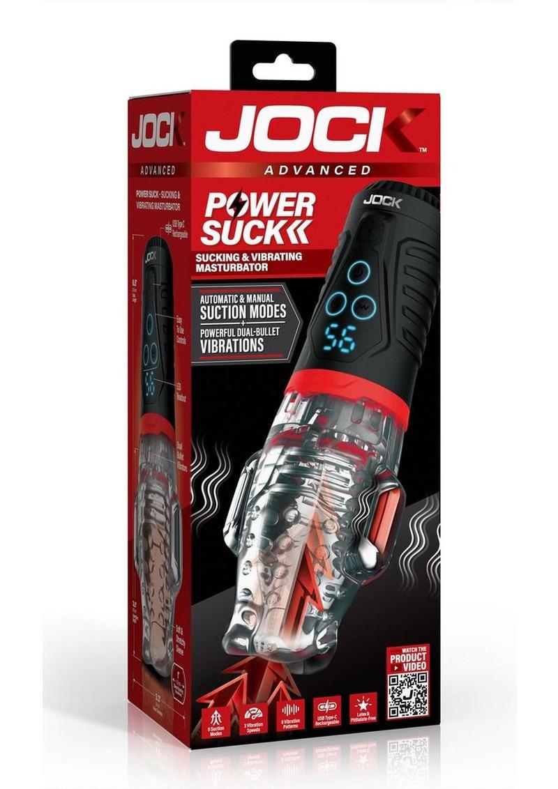 Jock Power Suck Sucking and Vibrating Rechargeable Masturbator with Remote - Mouth