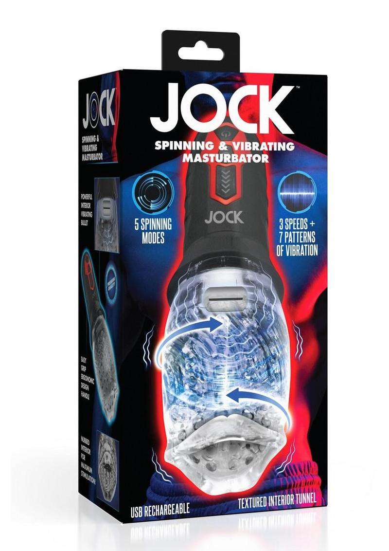 Jock Spinning and Vibrating Rechargeable Masturbator
