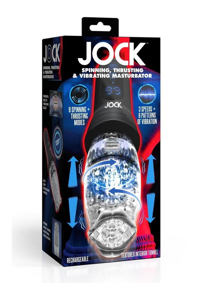 Jock Spinning, Thrusting, and Vibrating Rechargeable Masturbator