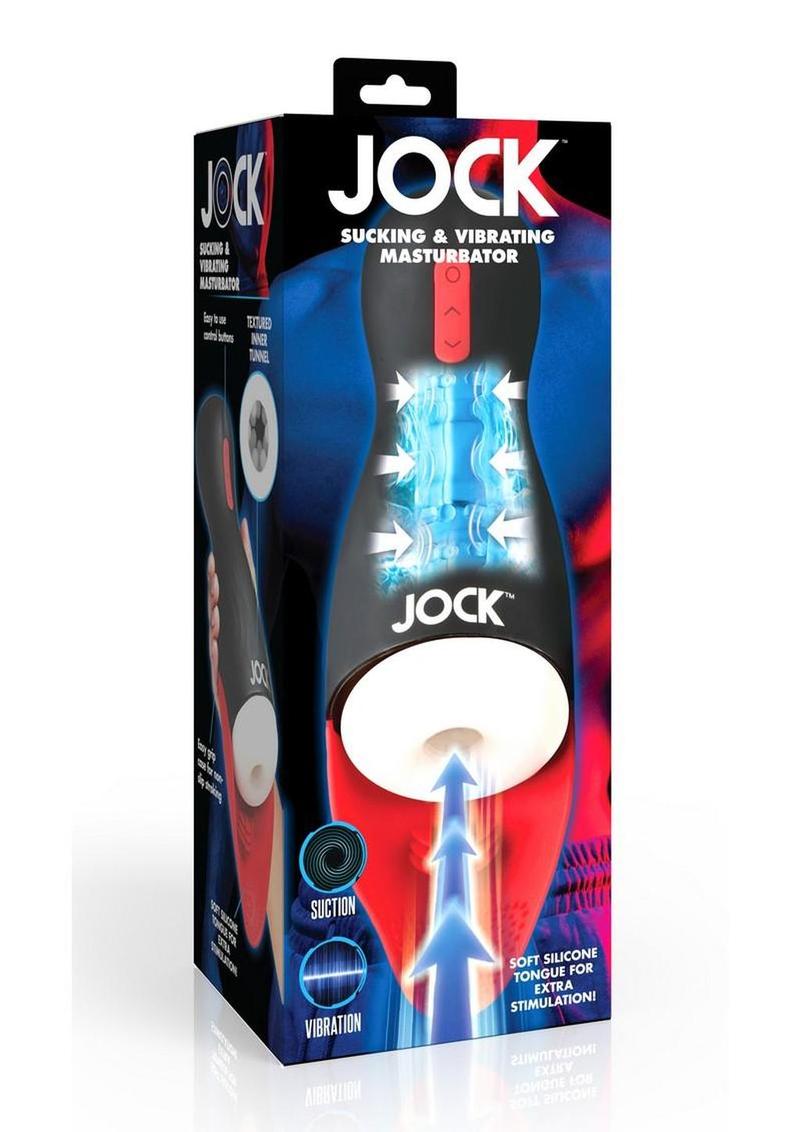 Jock Sucking and Vibrating Rechargeable Masturbator