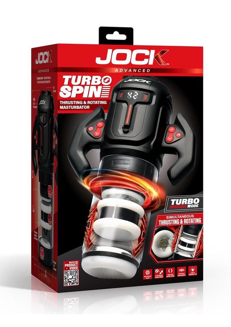 Jock Turbo Spin Thrusting and Rotating Rechargeable Masturbator