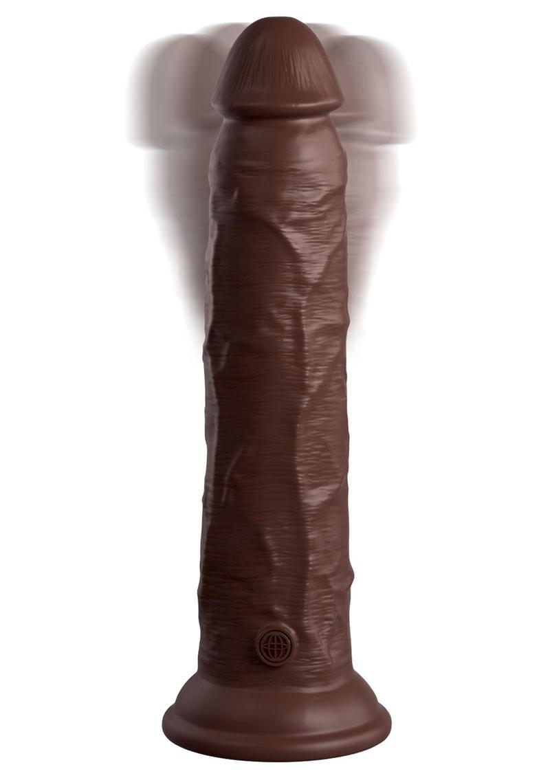 King Cock Elite Dual Density Vibrating Rechargeable Silicone Dildo with Remote Control Dildo