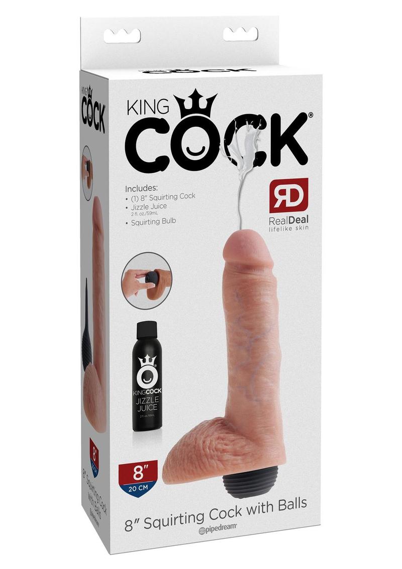 King Cock Squirting Dildo with Balls