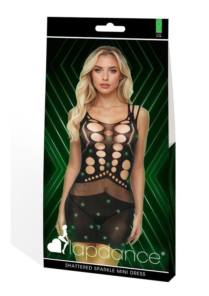 Lapdance Lingerie Shattered Sparkle Mini Dress - Os