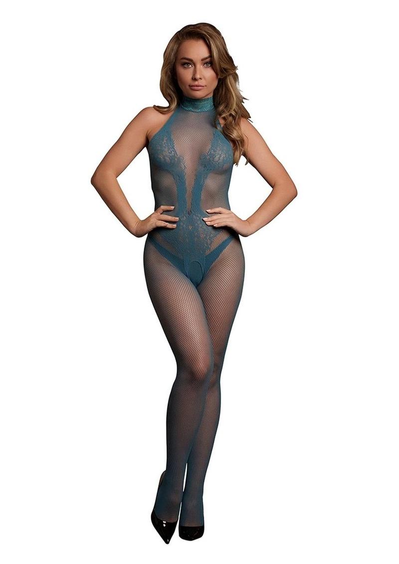 Le Desir Fishnet and Lace Bodystocking