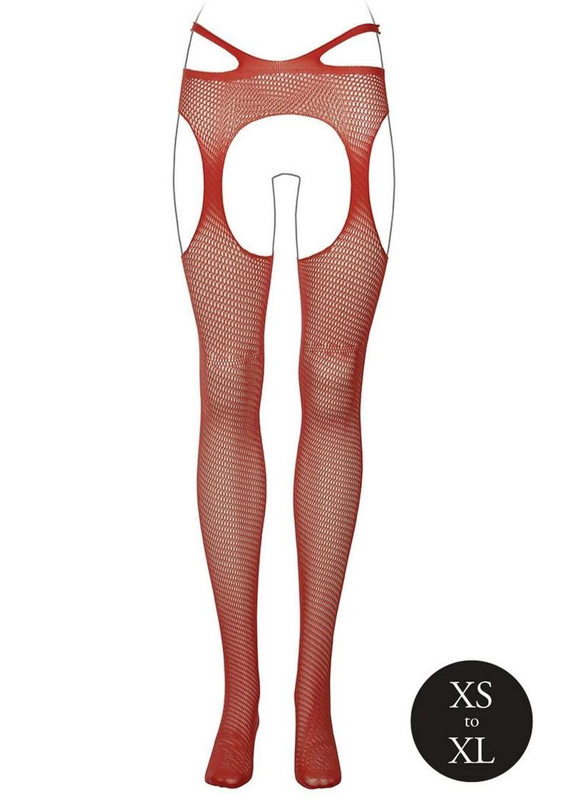 Le Desir Suspender Pantyhose with Strappy Waist - One Size - Sunset Glow