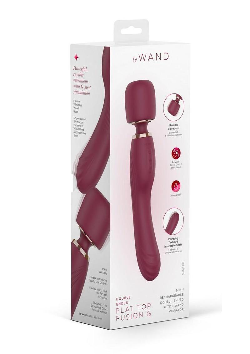 Le Wand Flat Top Fusion G Rechargeable Silicone Vibrator - Ruby