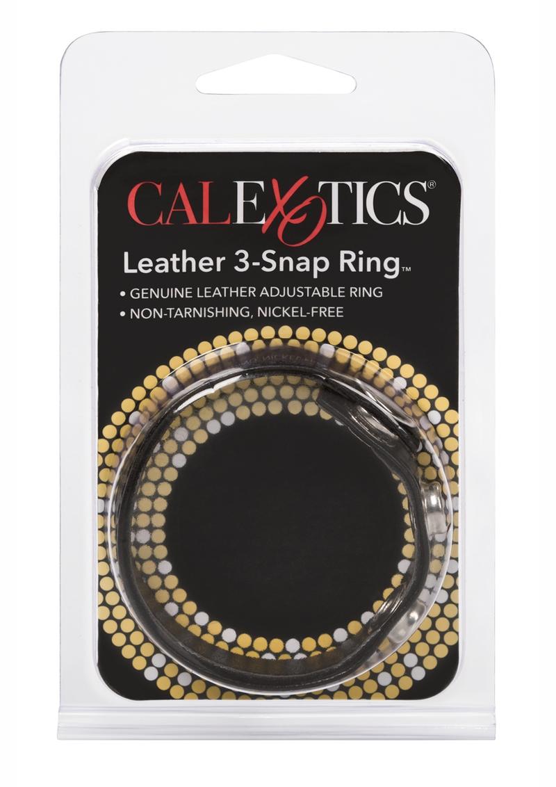 Leather 3 Snap Ring Cock