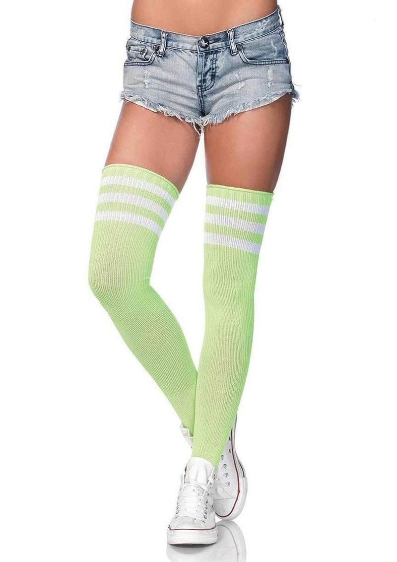 Leg Avenue Athlete Thigh High with 3 Stripe Top