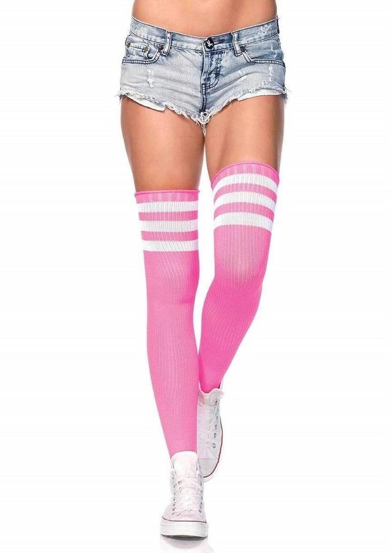 Leg Avenue Athlete Thigh High with 3 Stripe Top