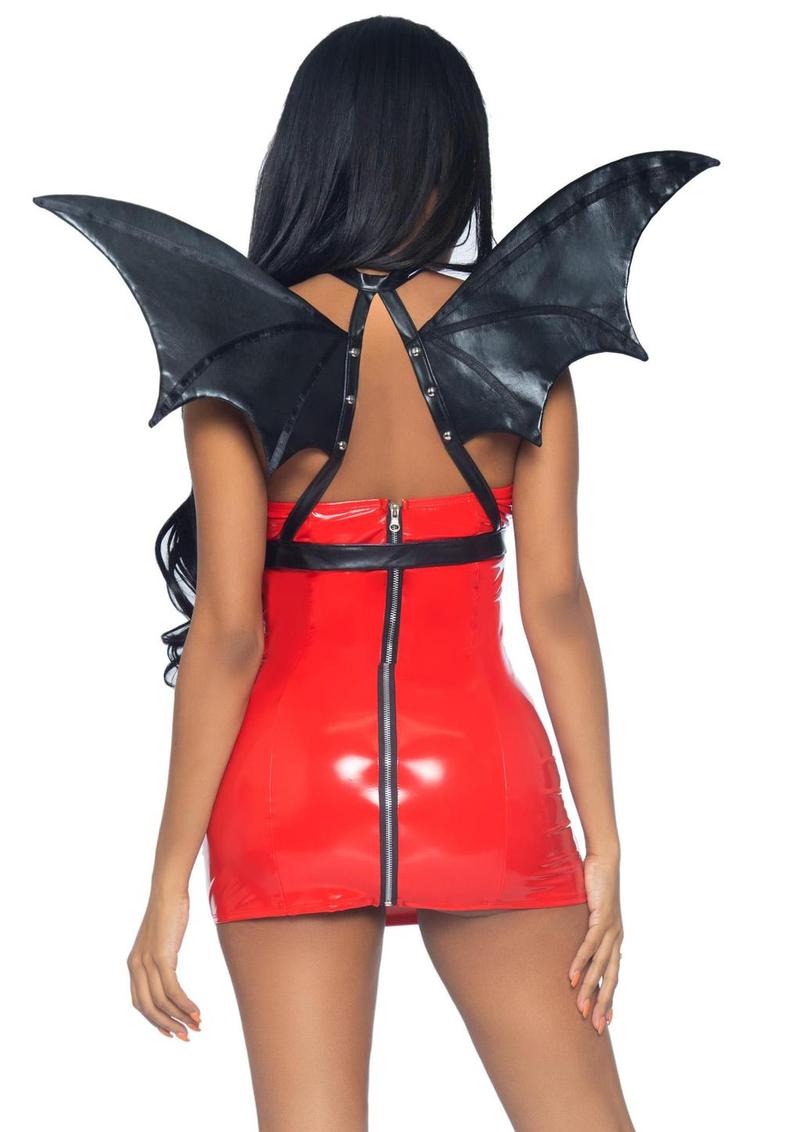 Leg Avenue Bat Wing Body Harness Faux Leather