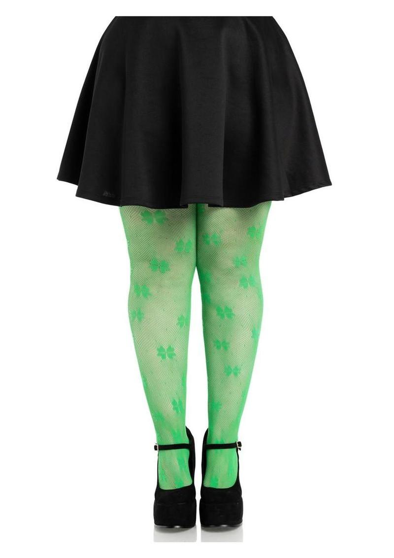 Leg Avenue Clover Net Tights - 1x/2x