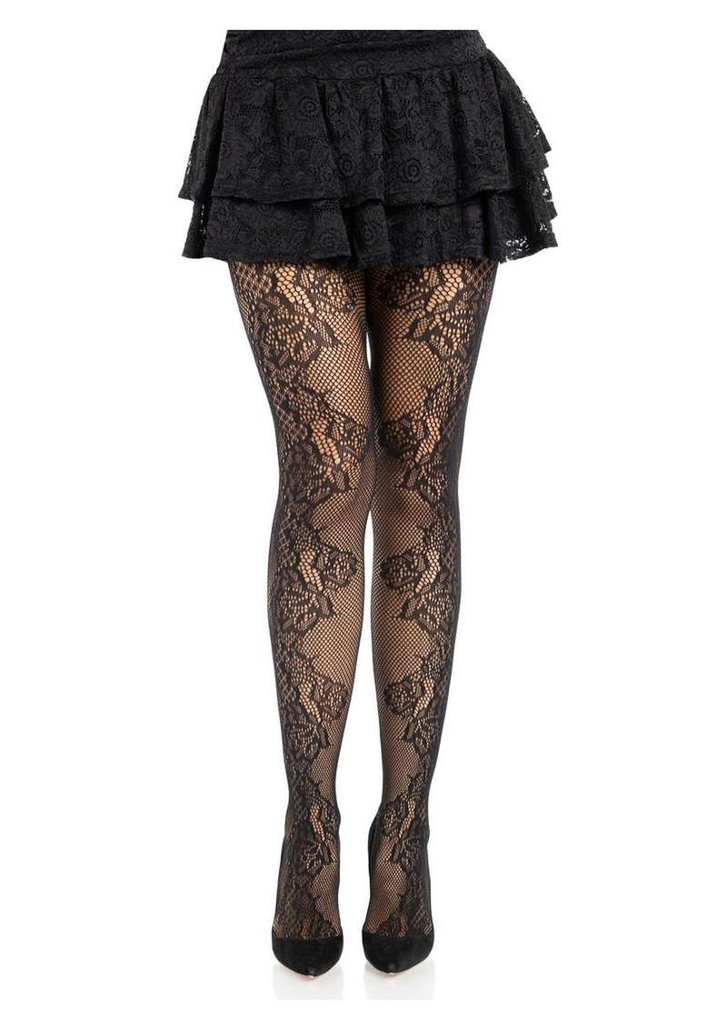 Leg Avenue Fleurine Eyelet Lace Tights