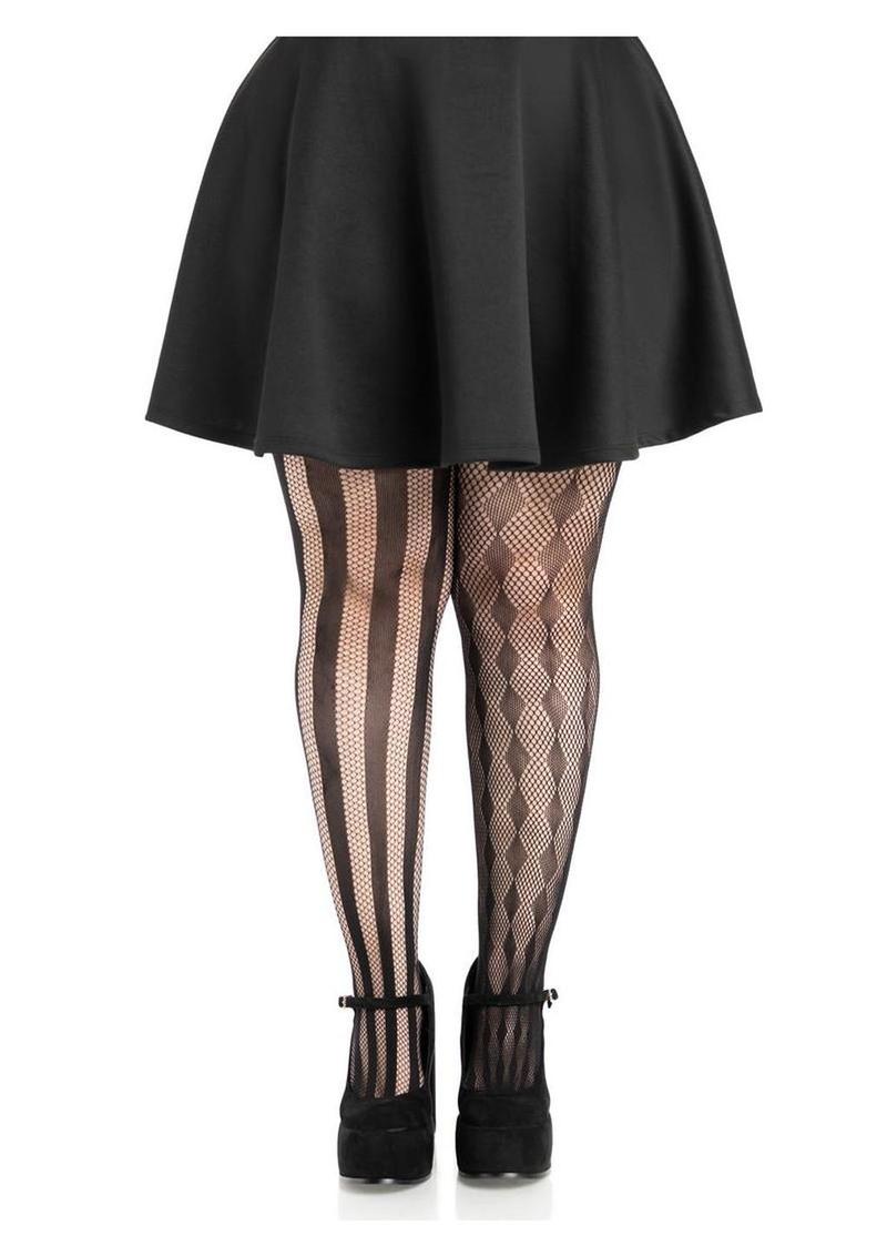 Leg Avenue Harlequin Net Tights - 1x/2x