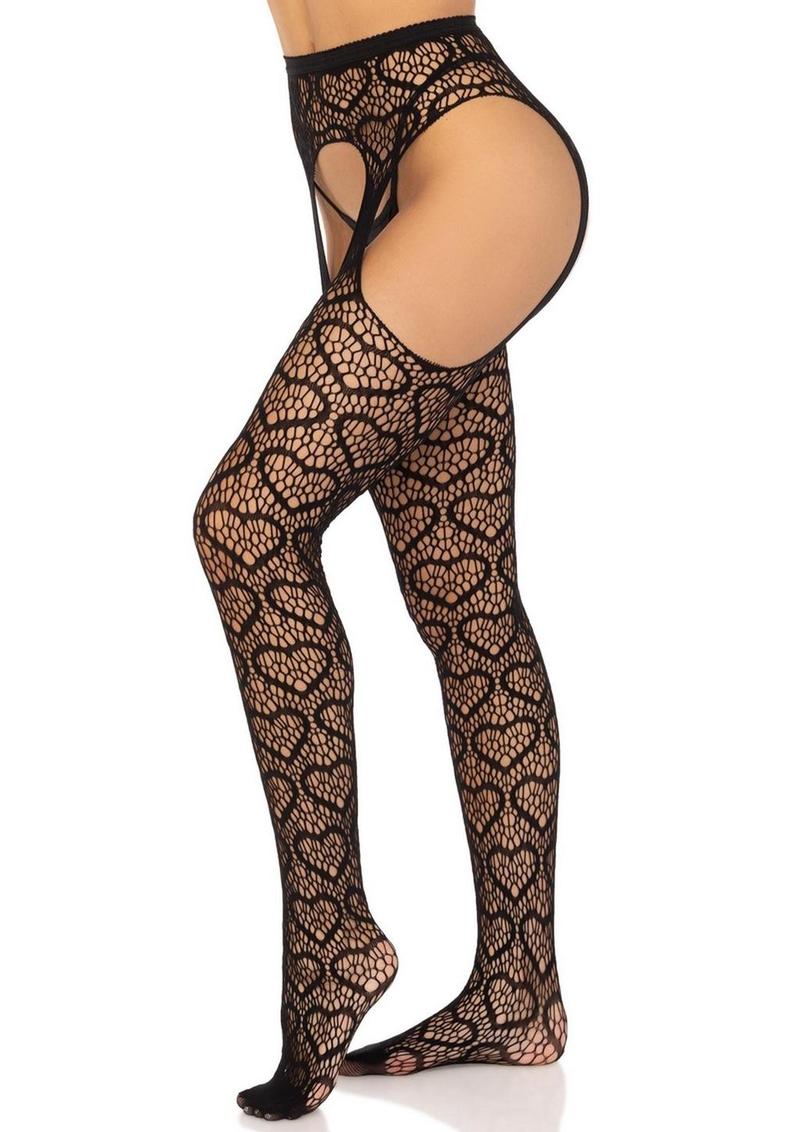 Leg Avenue Heart Suspender Hose
