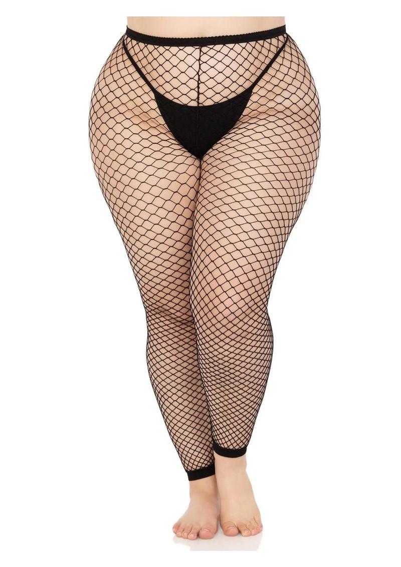 Leg Avenue Industrial Net Footless Tights - 1x-2x
