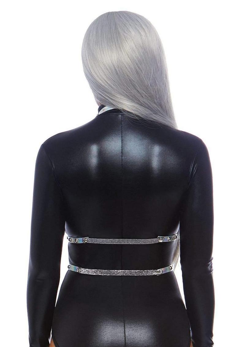 Leg Avenue Iridescent Studded Vinyl Body Harness